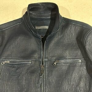 John Varvatos leather racer jacket